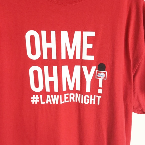 Clippers Red Basketball Tee Shirt Red Size XL - Picture 2 of 5